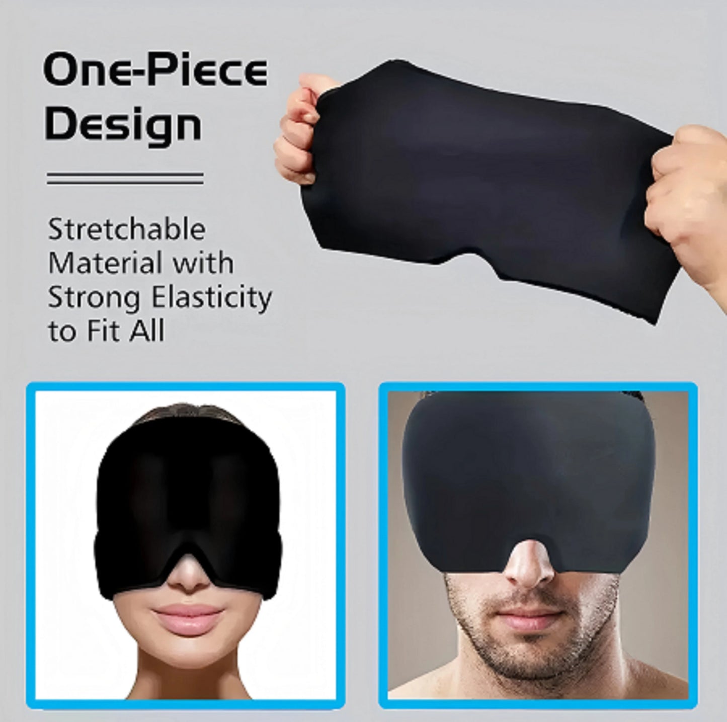 Migraine & Headache Relief Hat - Reusable Cooling Therapy for Stress & Puffiness, Holiday Gift for Mom/Dad/Friends