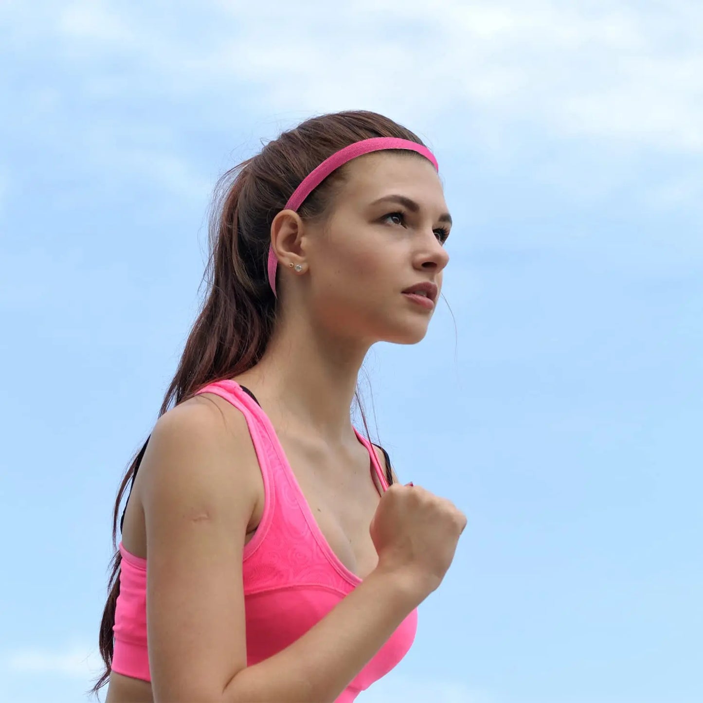 28 Non-Slip Elastic Headbands, 28 Colors, 1cm Wide, Silicone Grip for Sports, Yoga, Running
