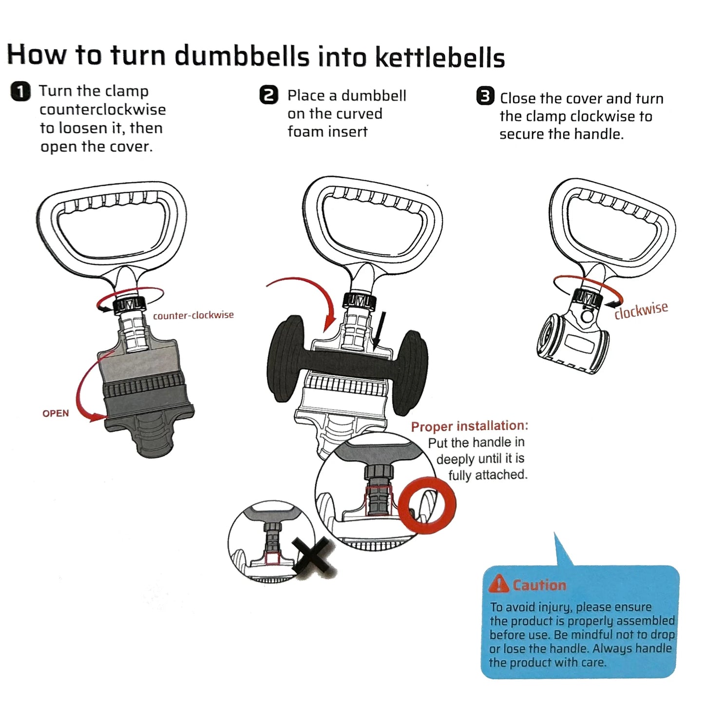 Adjustable Dumbbell to Kettlebell Converter – Home Gym Strength Training Attachment