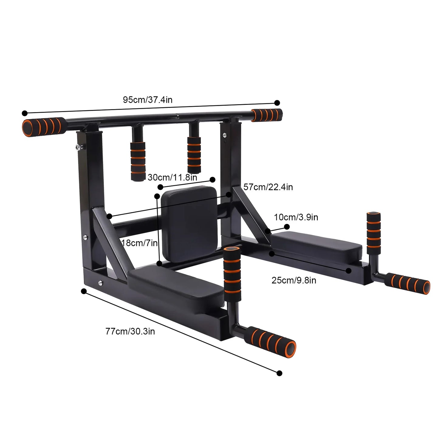 200kg Multifunctional Wall Pull-up Fitness Equipment,Indoor Dip Stand,Horizontal Bar,Training Equipment for Home Gym Workout