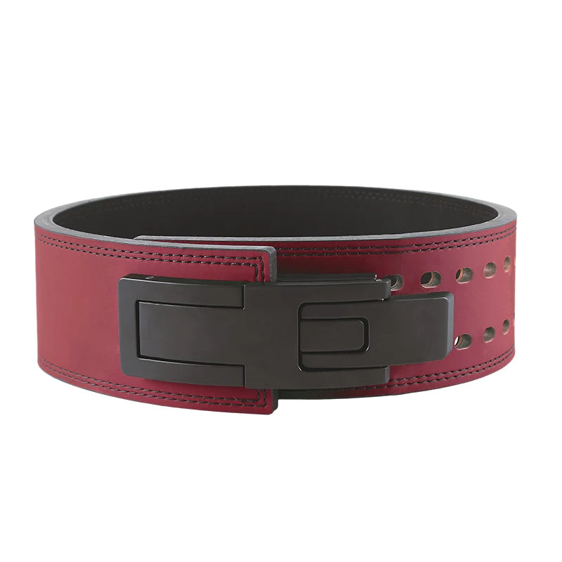 13mm Thick Weightlifting Belt,Double Row Holes Powerlifting Belt,Bodybuilding Back Protector and Lumbar Support,Gym Belts
