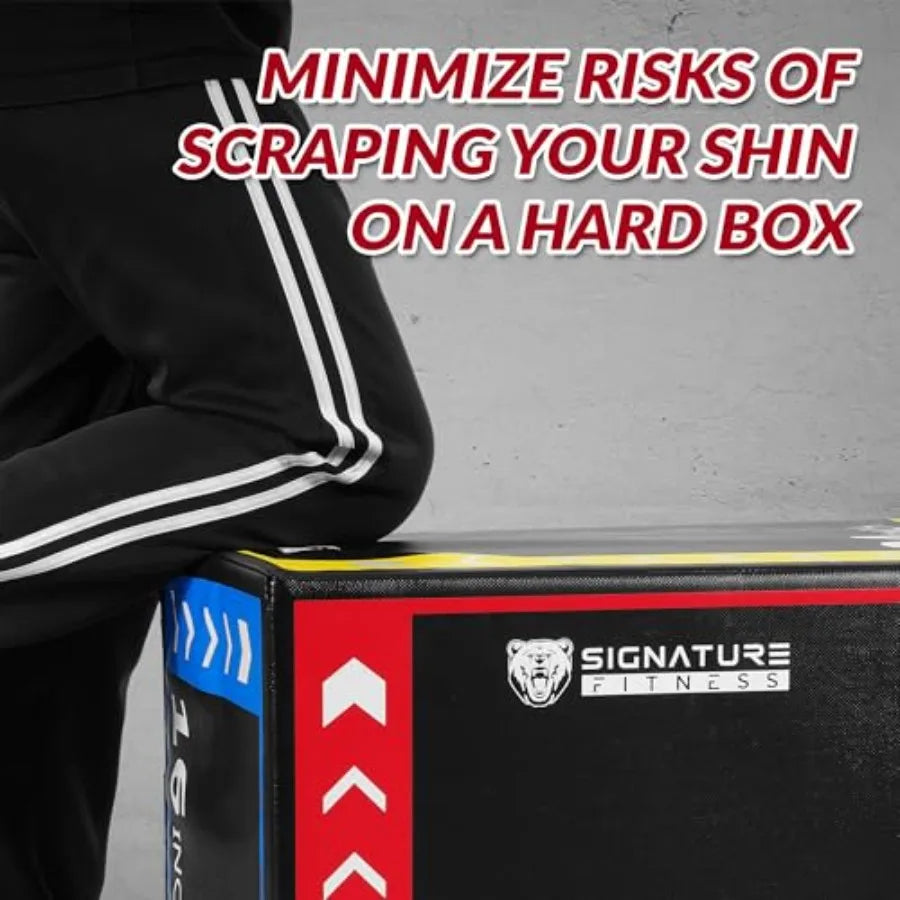 Home gym plyometric training foam plyo box jump box: anti-slip durable lightweight 350lb capacity multiple colors