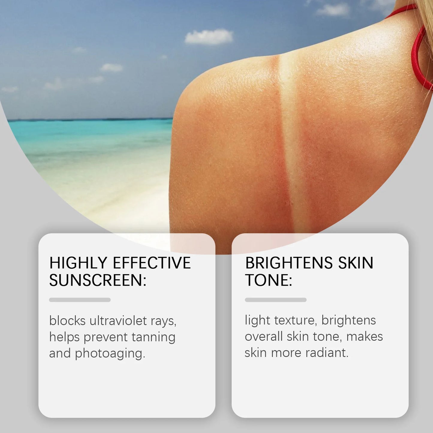 Natural Moisturizing Sunscreen Cream For Body Nourishing UV Protection