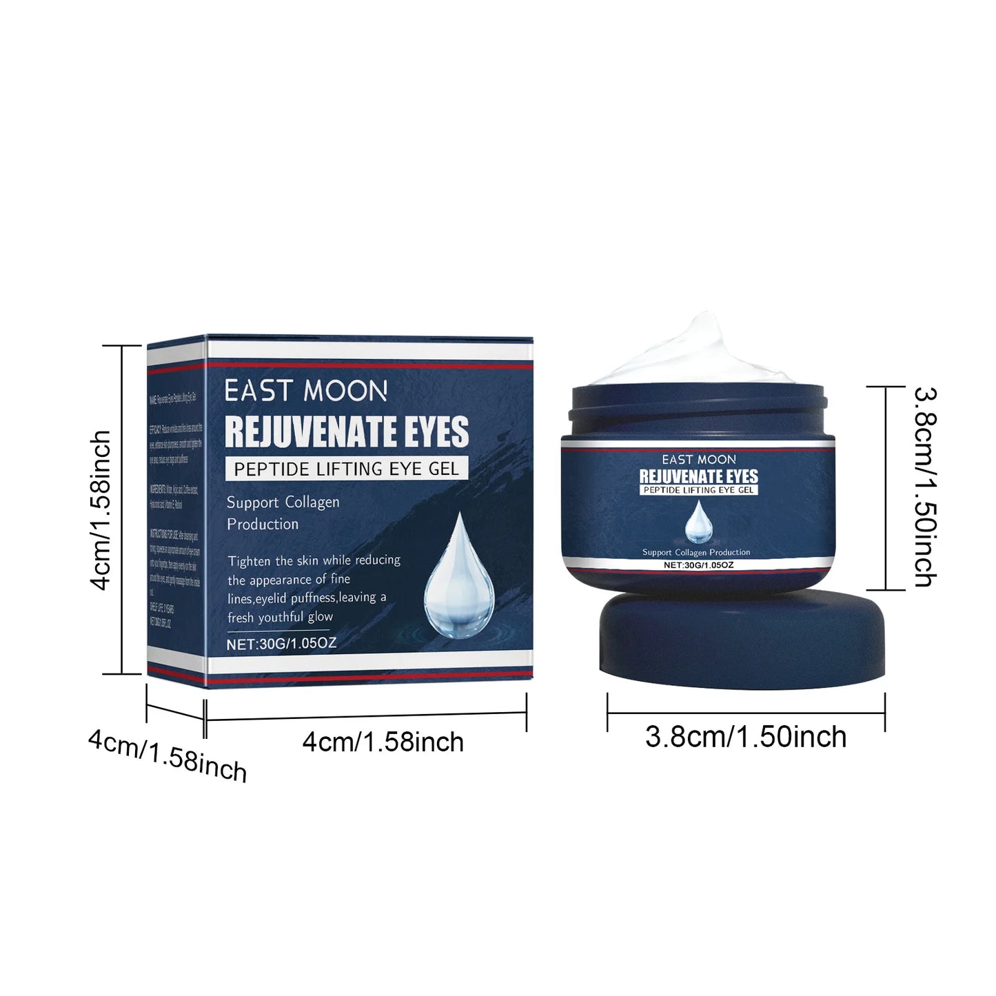 East Moon Peptide Eye Cream Rejuvenating Moisturizing Anti Aging Brightening