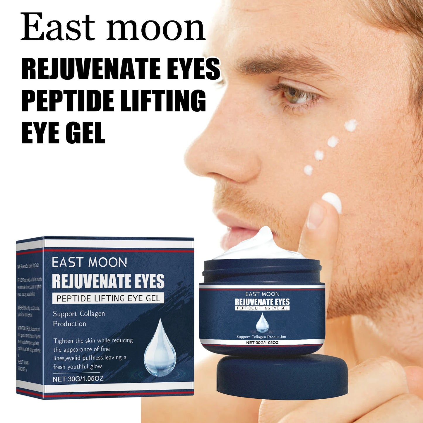 East Moon Peptide Eye Cream Rejuvenating Moisturizing Anti Aging Brightening