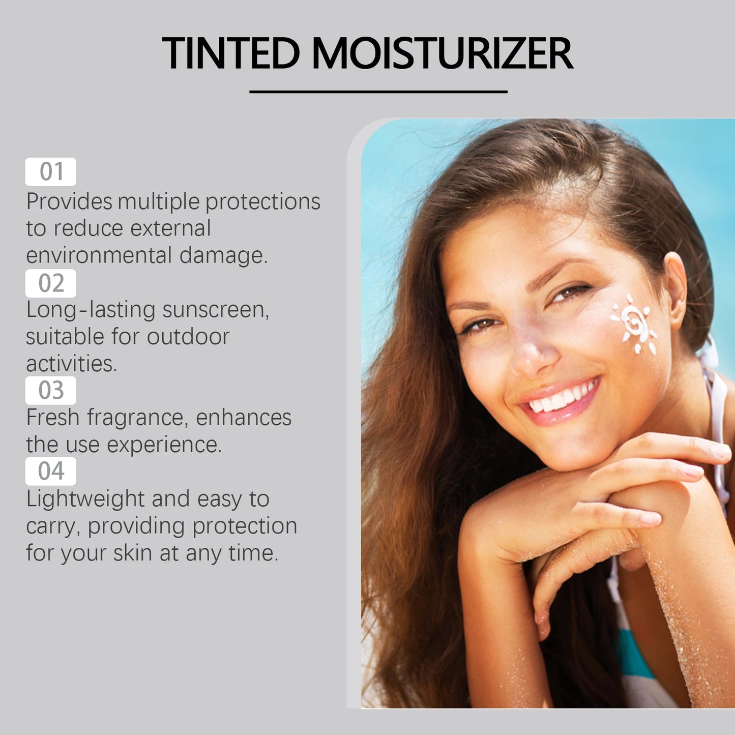 Natural Moisturizing Sunscreen Cream For Body Nourishing UV Protection