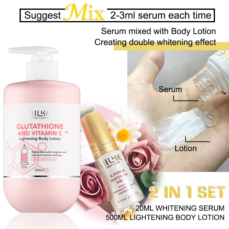 AILKE Whitening Glutathione Vitamin C Facial Lotion Moisturizer
