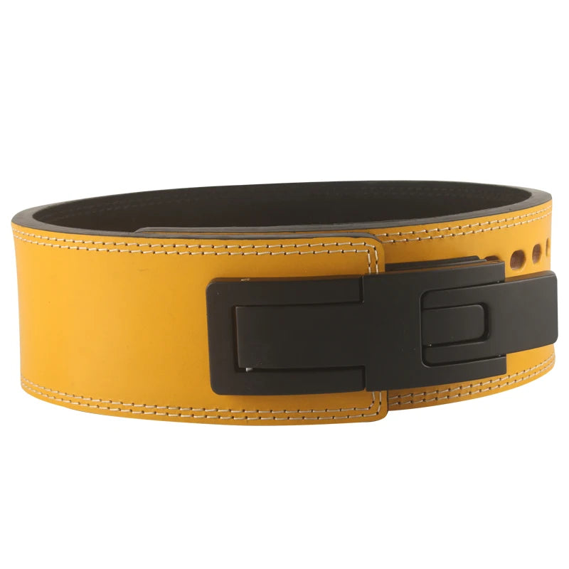 13mm Thick Weightlifting Belt,Double Row Holes Powerlifting Belt,Bodybuilding Back Protector and Lumbar Support,Gym Belts