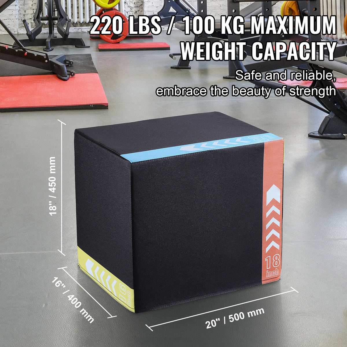 Premium Cotton Plyometric Jump Box For Home Fitness Training