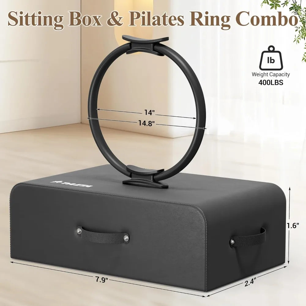 PAETA Pilates Box for Reformer, Pilates Reformer Accessories with Pilates Ring, for Core Training