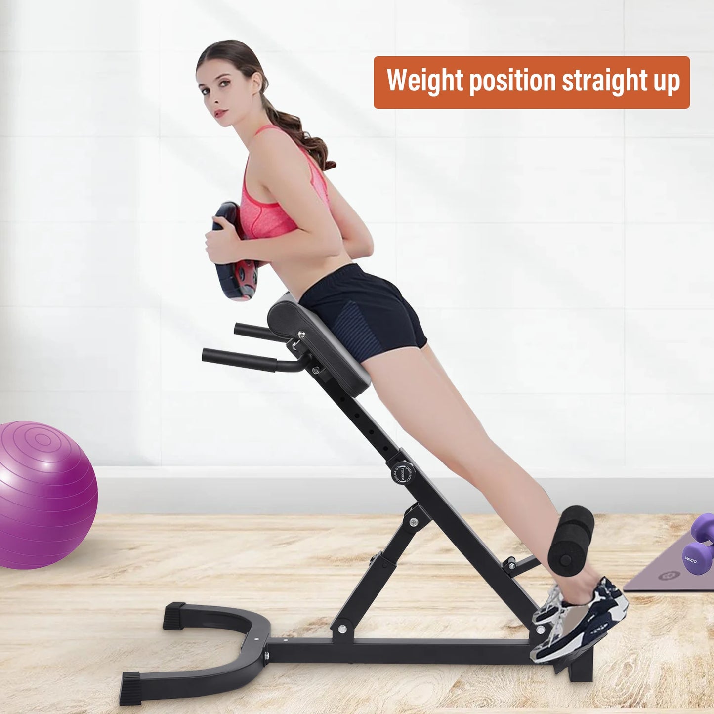 Adjustable Folding Roman Chair For Back Extension Training