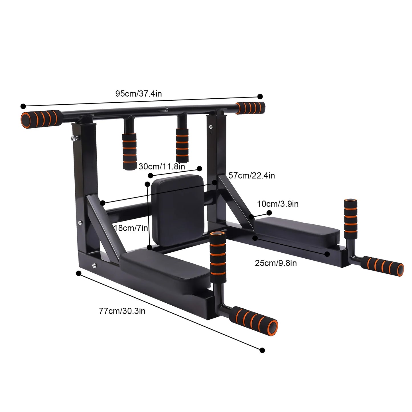 200kg Multifunctional Wall Pull-up Fitness Equipment,Indoor Dip Stand,Horizontal Bar,Training Equipment for Home Gym Workout