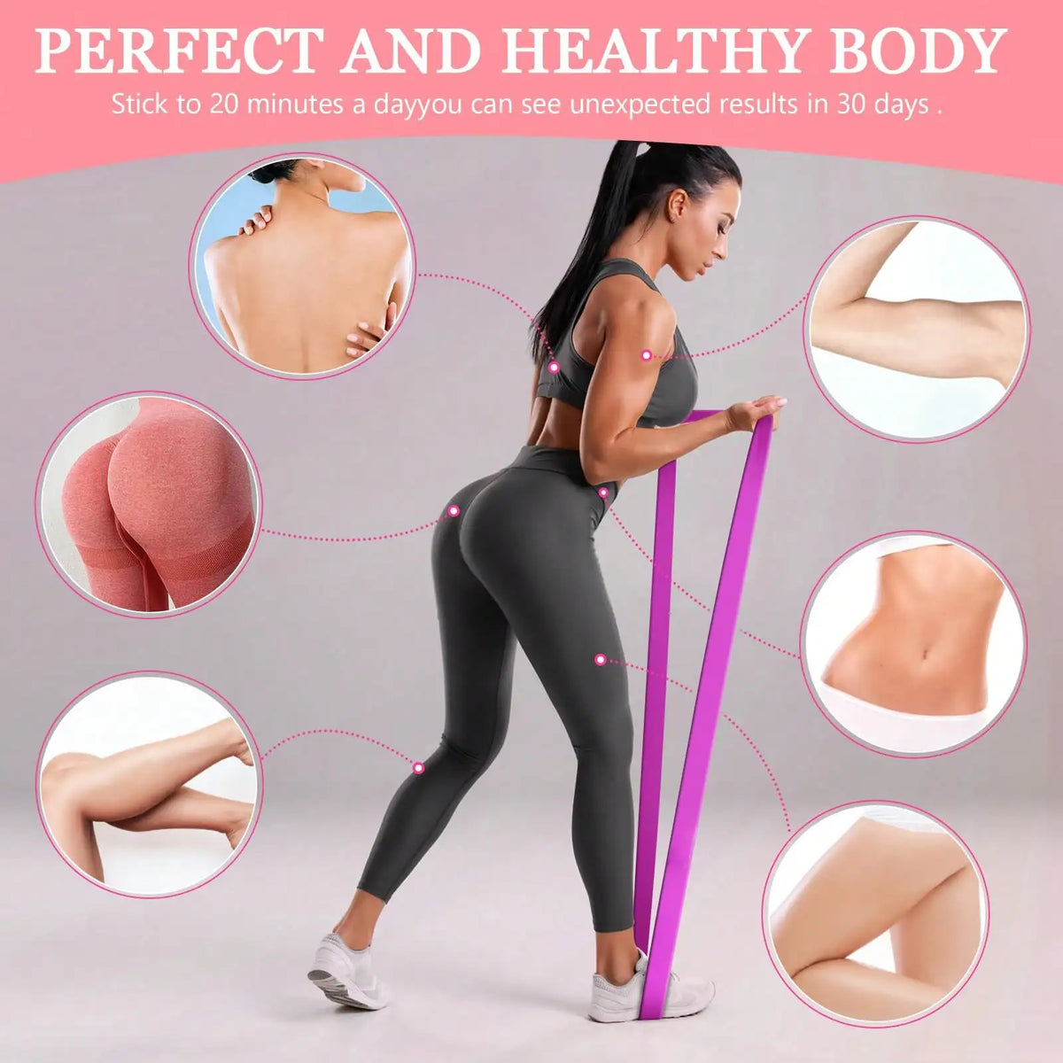 TPE Stackable Resistance Workout Bands For Full Body Strength Training