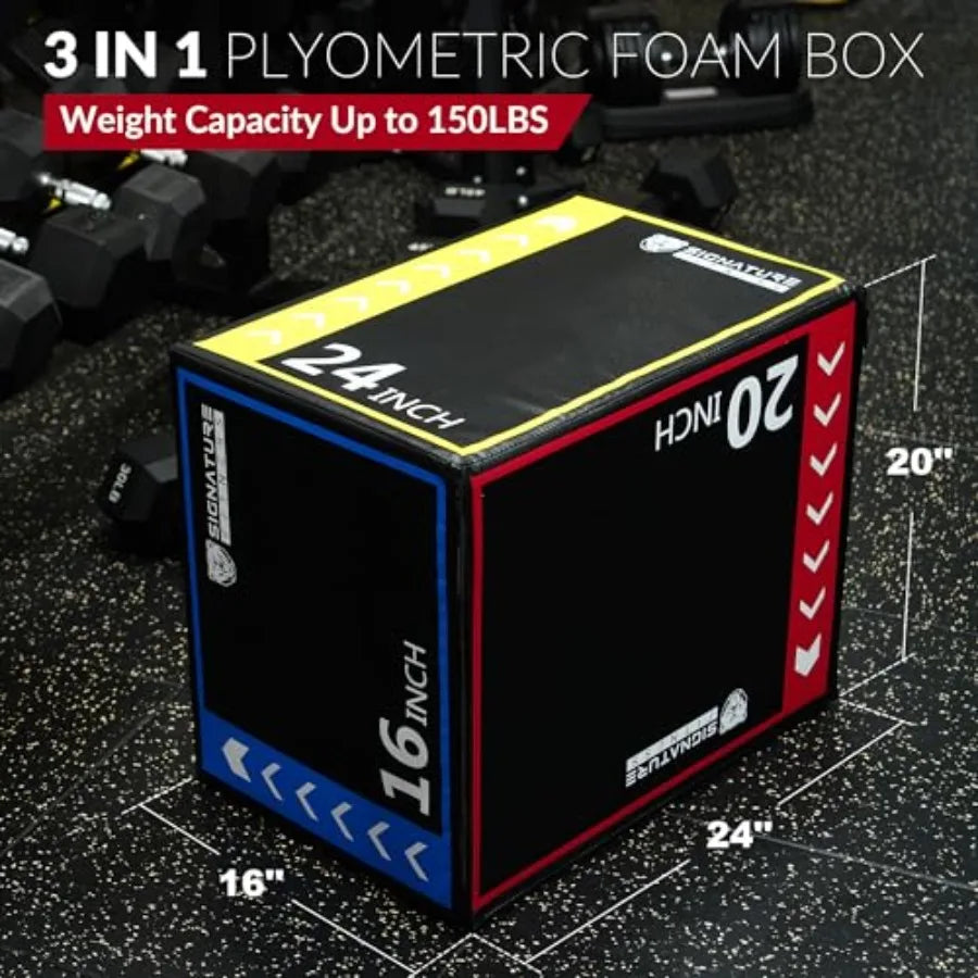 Home gym plyometric training foam plyo box jump box: anti-slip durable lightweight 350lb capacity multiple colors