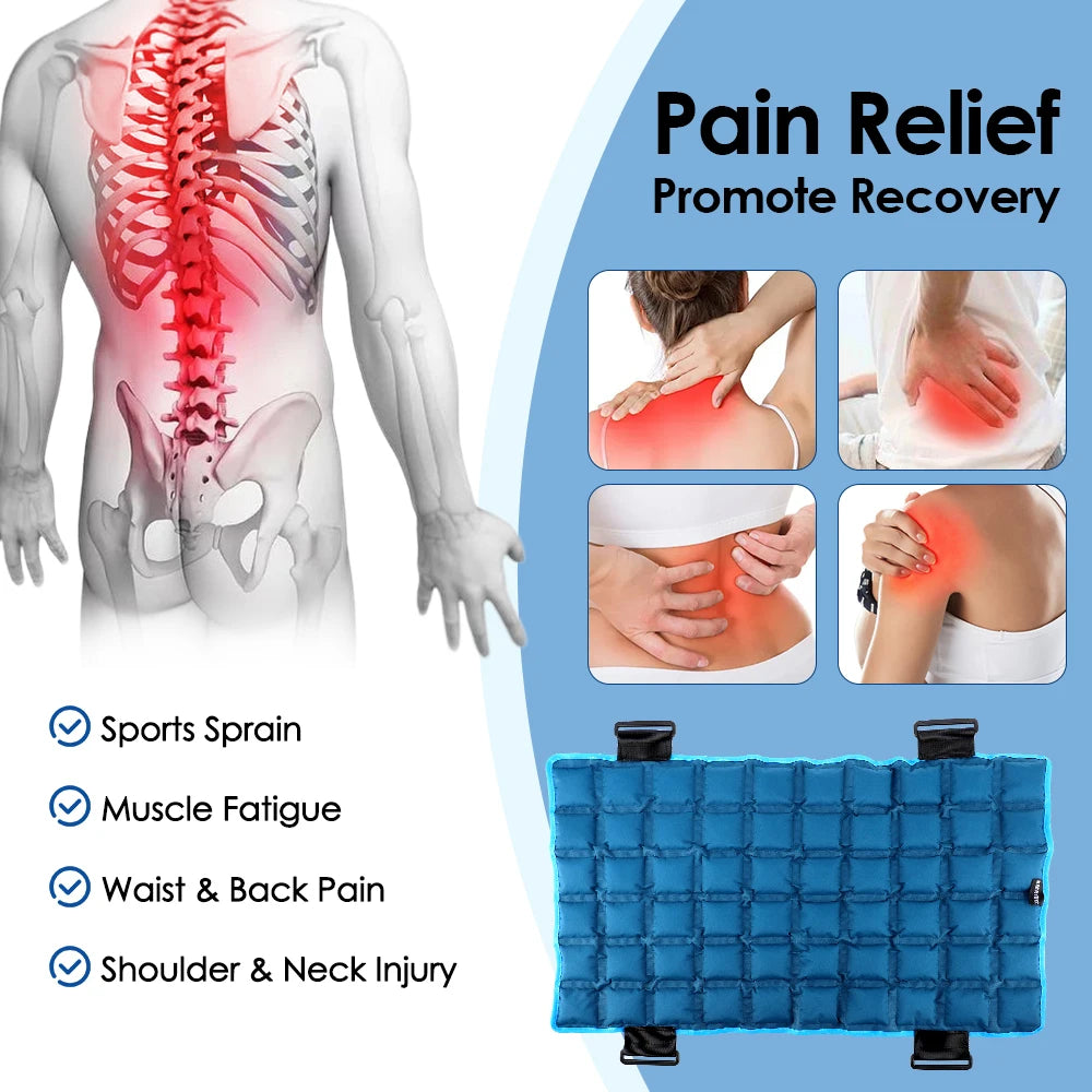 Large Ice Pack For Muscle Relax Reusable Hot Cold Gel Pack Cooling Cushion Knee Leg Back Neck Shoulder Ice Pack Wrap Massage Pad