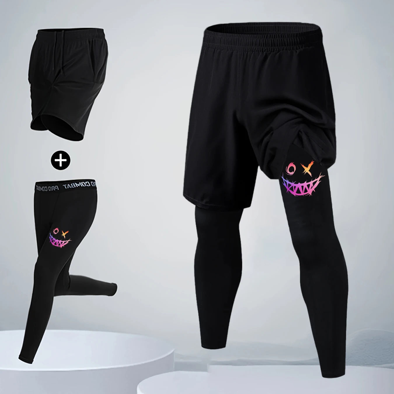 Fitness Training Pants Men's Running Compression Pants Quick Dry Gym Workout Leggings Male Sport Bottom