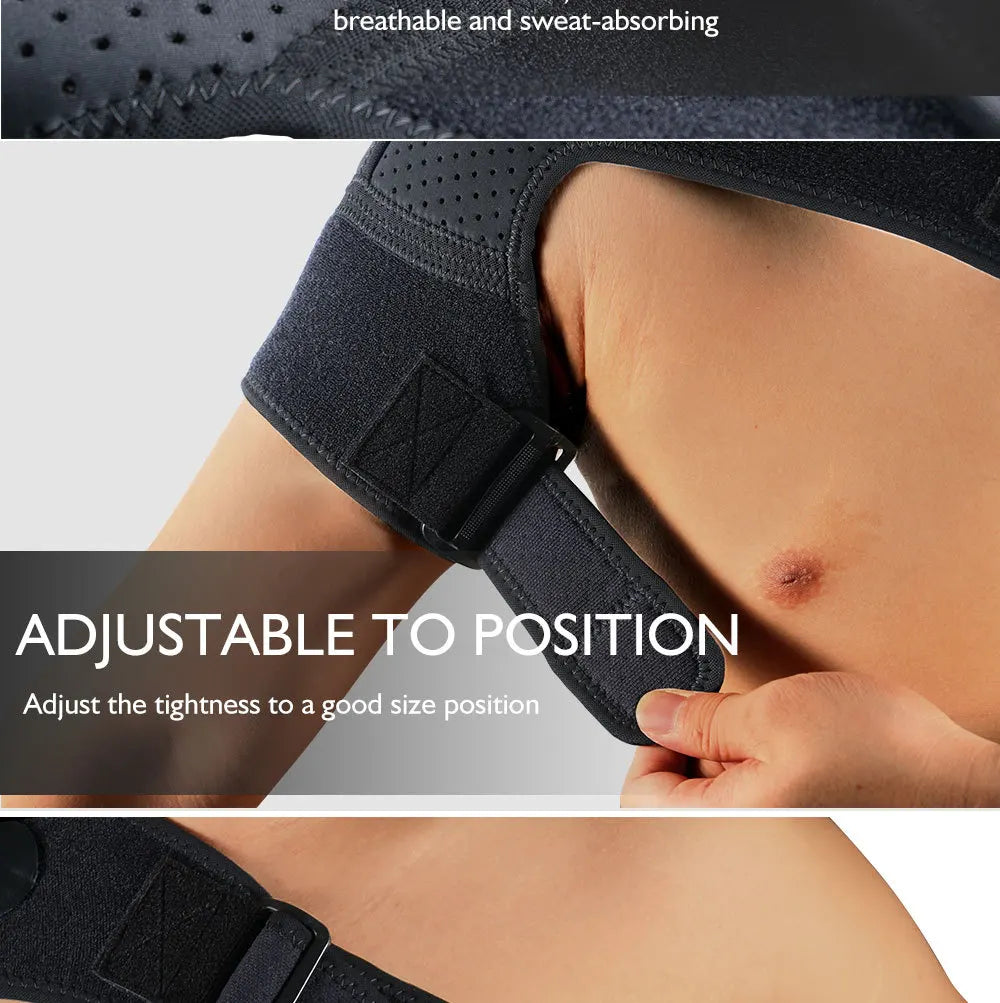 Breathable Shoulder Brace with Pressure Pad Neoprene Sleeve Ice Support Pain Shoulder Compression Air Bag Shoulder Protector