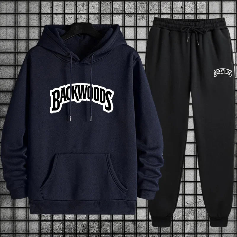 2025 Hot Sale Men's Tracksuit Hoodie + Pants 2pcs Set Urban Casual Fashion Sportswear Male Autumn Winter Daily Sporty Outfits