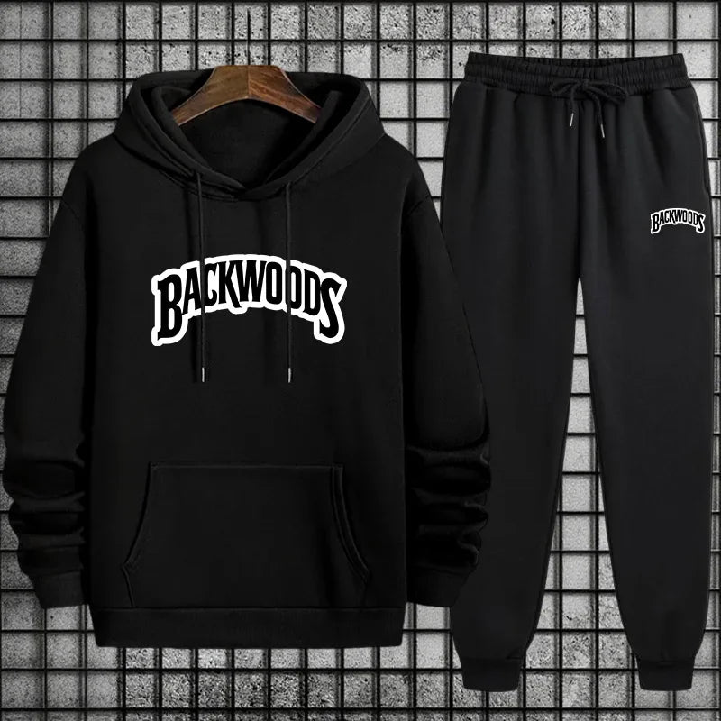 2025 Hot Sale Men's Tracksuit Hoodie + Pants 2pcs Set Urban Casual Fashion Sportswear Male Autumn Winter Daily Sporty Outfits