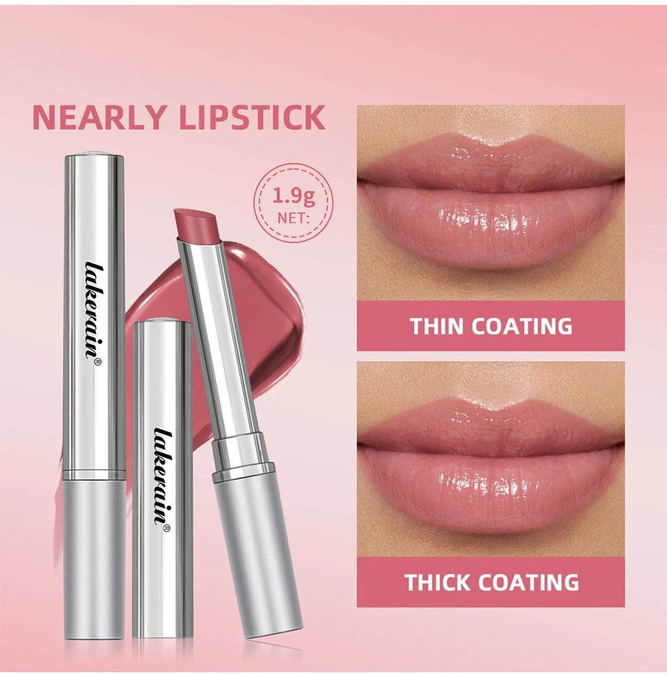 Lakerain Nearly Lipstick Lip Balm Natural Color Creamy Texture Long Lasting Moisturizing  Nourishing Lip Care Gloss Cosmetic