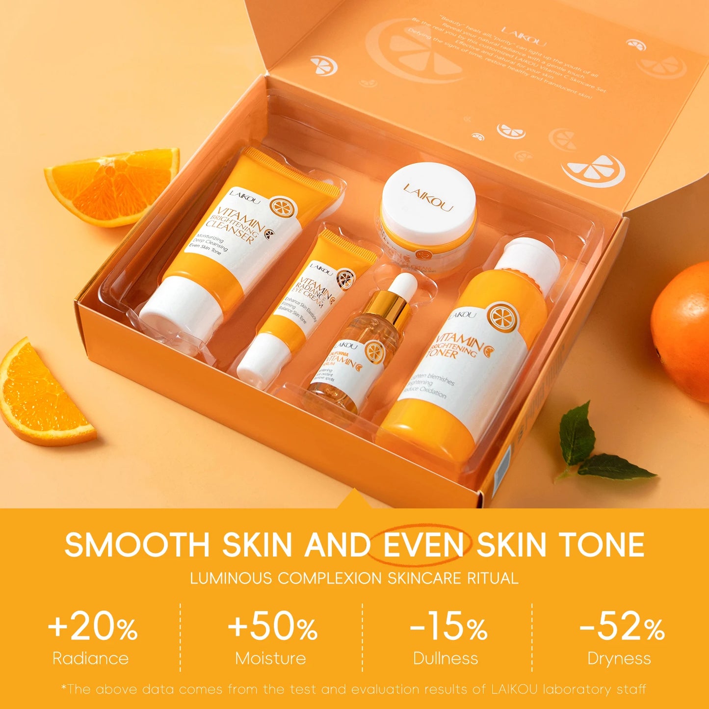 LAIKOU Vitamin C Skincare Set Brightening 5 Piece Kit