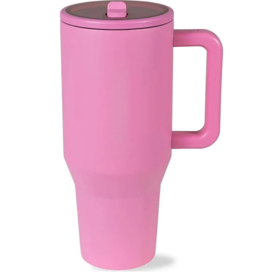 40oz Traveler for both men and women Bottle Steel Insulated Tumbler with Handle Flip Straw Perfect for Travel Outdoor Daily Use