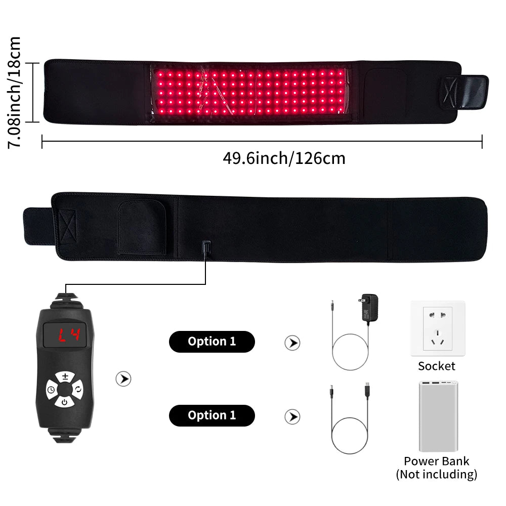 Near Infrared Red Light Therapy Belt 660nm 850nm For Body