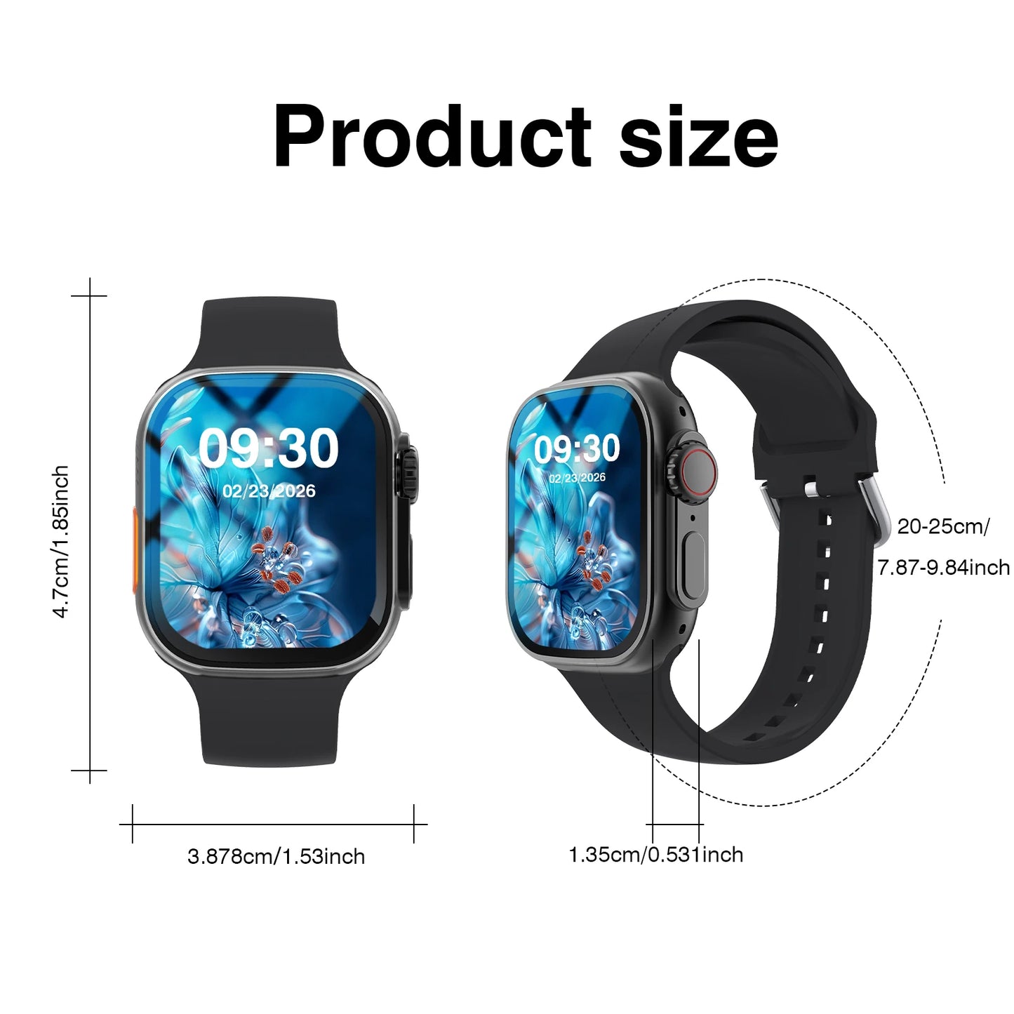2026 New HD Full-Touch Smart Watch, Unisex - Wireless Calling/Multiple Sports Modes/Fitness Tracker, for Android and IPhone,Perfect Gift for Family and Friends