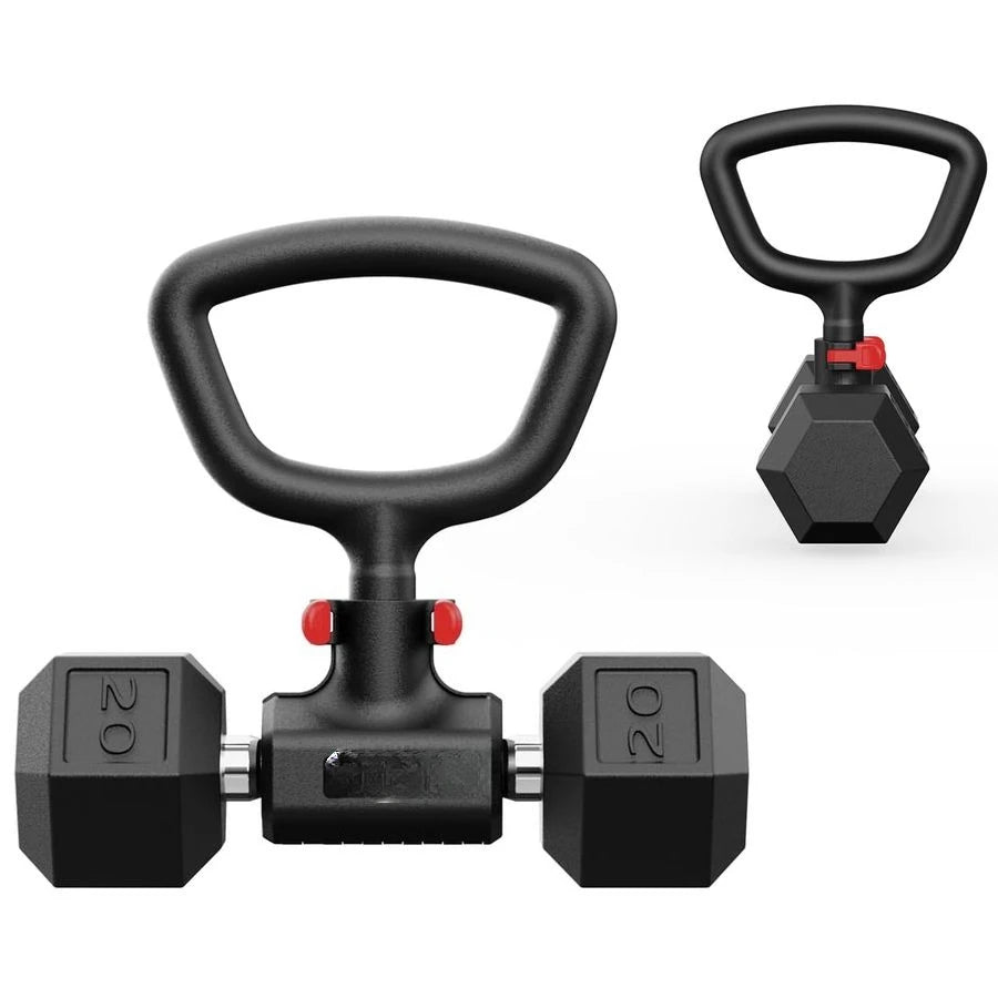 Kettlebell Converter Turn Dumbbells into Kettlebell for Home Gym Workout Adjustable Weights amp Up to 110LB Capacity 90Degree Ro