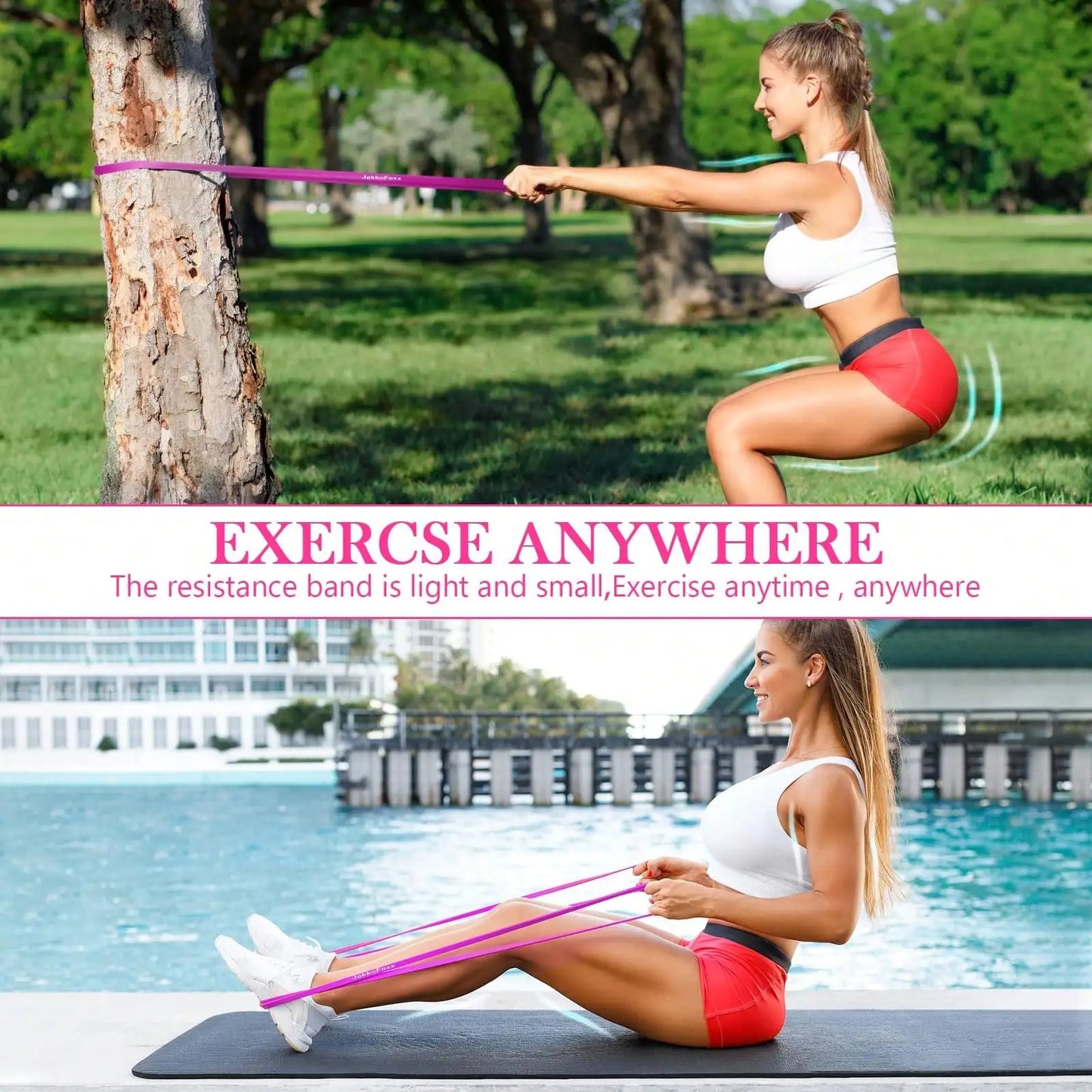 TPE Stackable Resistance Workout Bands For Full Body Strength Training