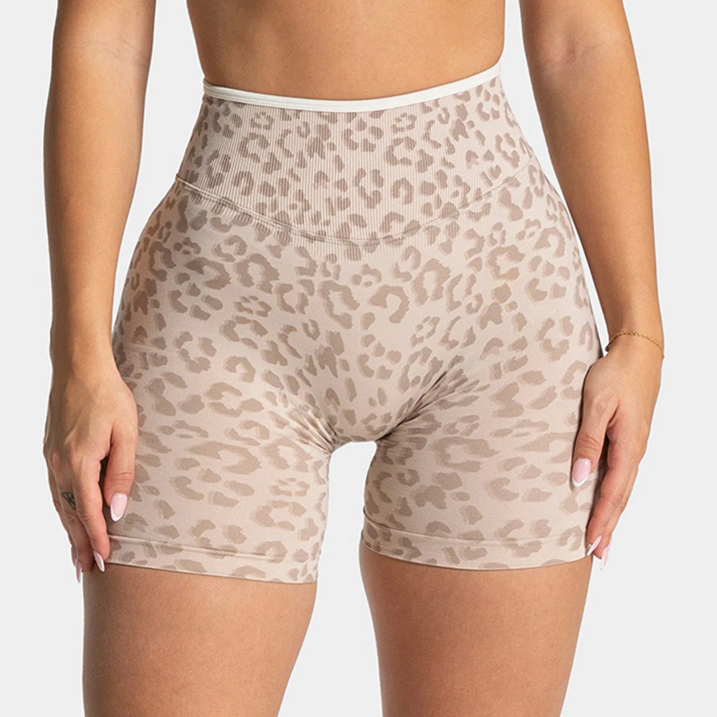 Women's Leopard Print Yoga Top & Bottoms Separate: Racerback Sports Bra, High Waisted Leggings, Shorts | Breathable Stretchy Gym