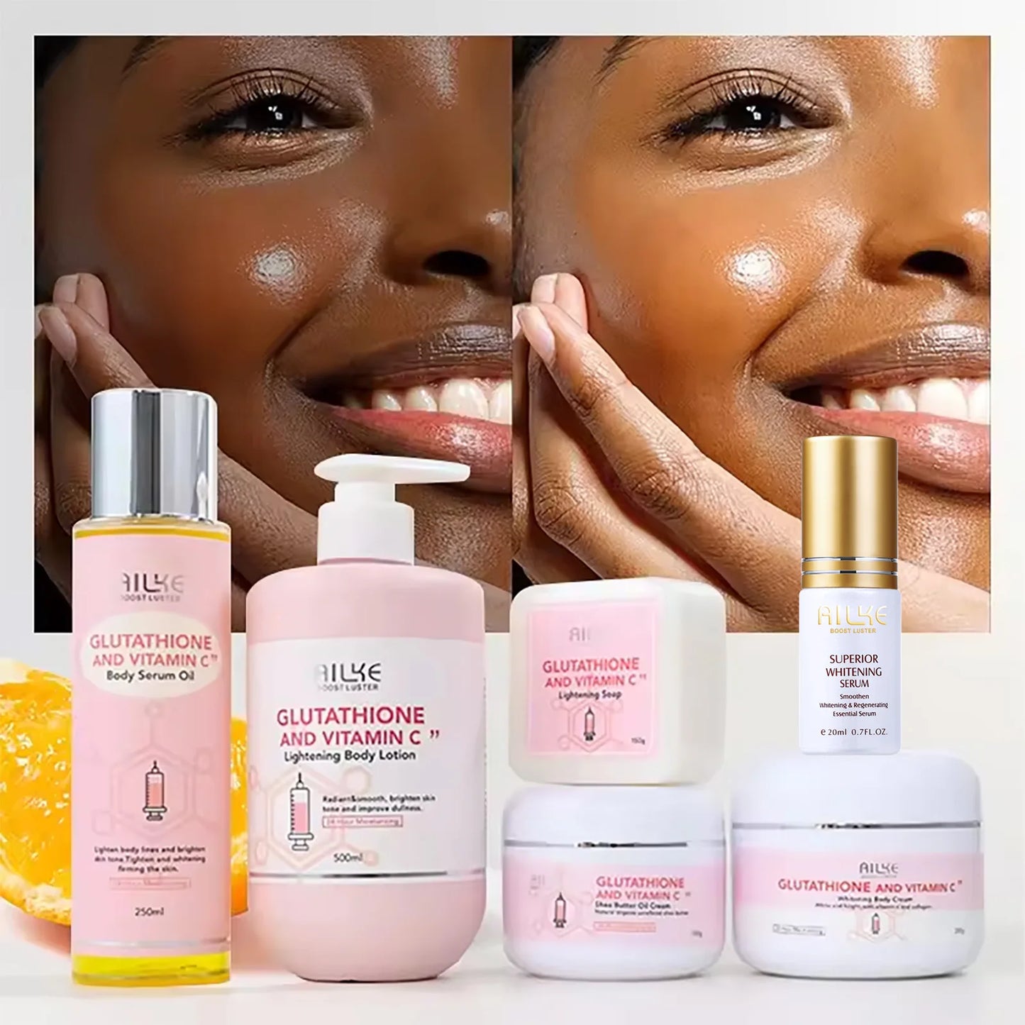 AILKE Whitening Glutathione Vitamin C Facial Lotion Moisturizer