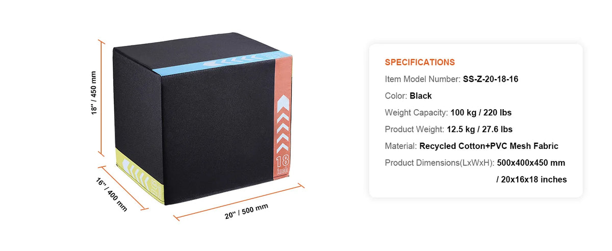 Premium Cotton Plyometric Jump Box For Home Fitness Training
