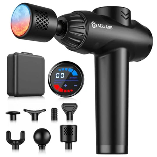 Massage Gun with Heat and ColdDeep Tissue Massage Gun Back and Neck Massager for Pain Relief Muscle Percussion Massager Handhel