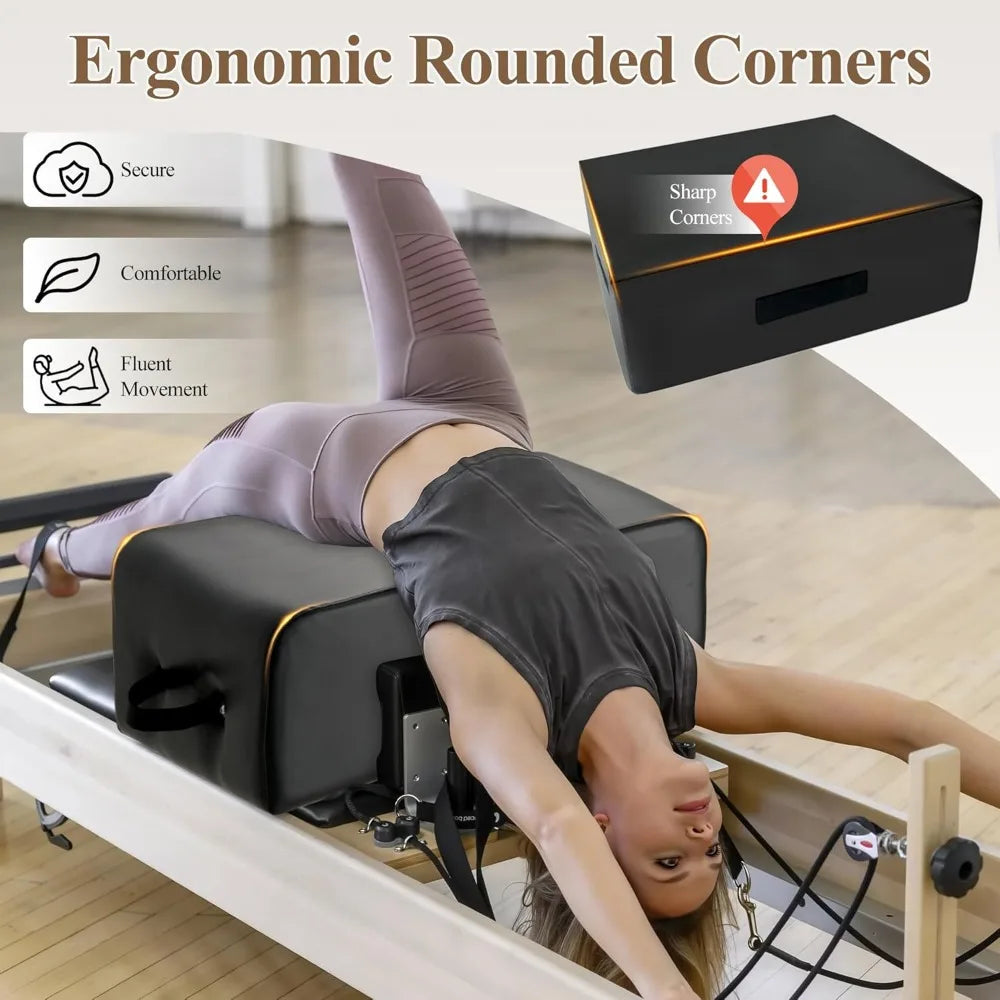 PAETA Pilates Box for Reformer, Pilates Reformer Accessories with Pilates Ring, for Core Training