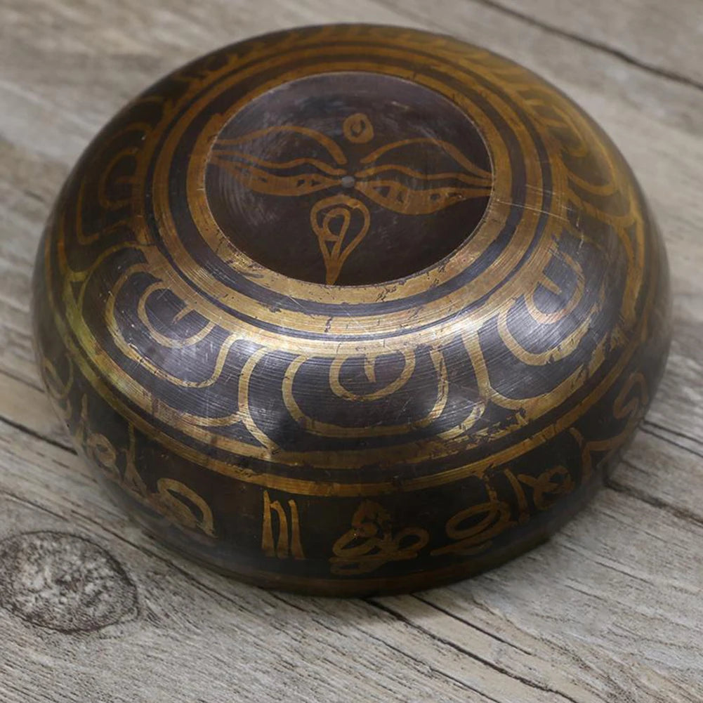 Metal Handmade Buddha Sound Bowl Tibetan Bronze Chime Bell Yoga Meditation Bowl