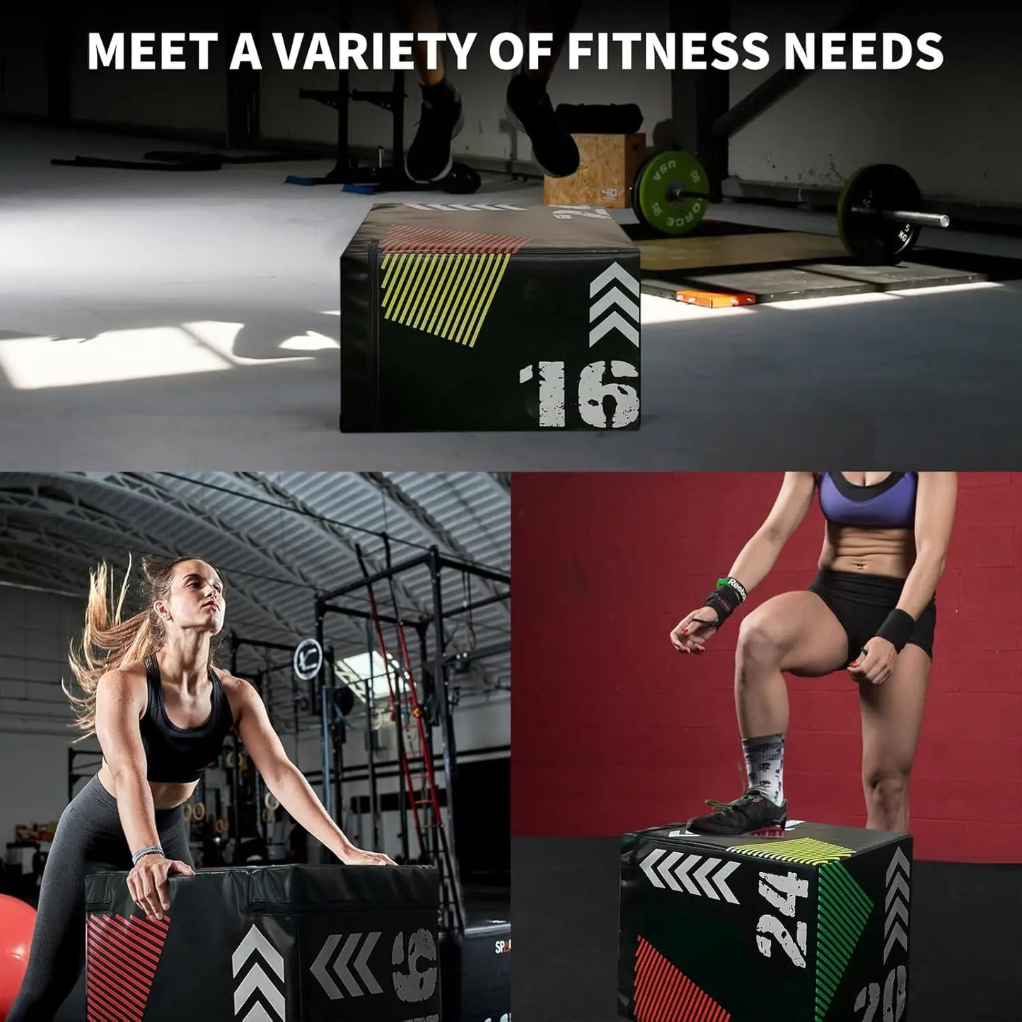 HiMISS 3 In 1 Jump Box Soft Platform Vaulting Box For Plyometrics