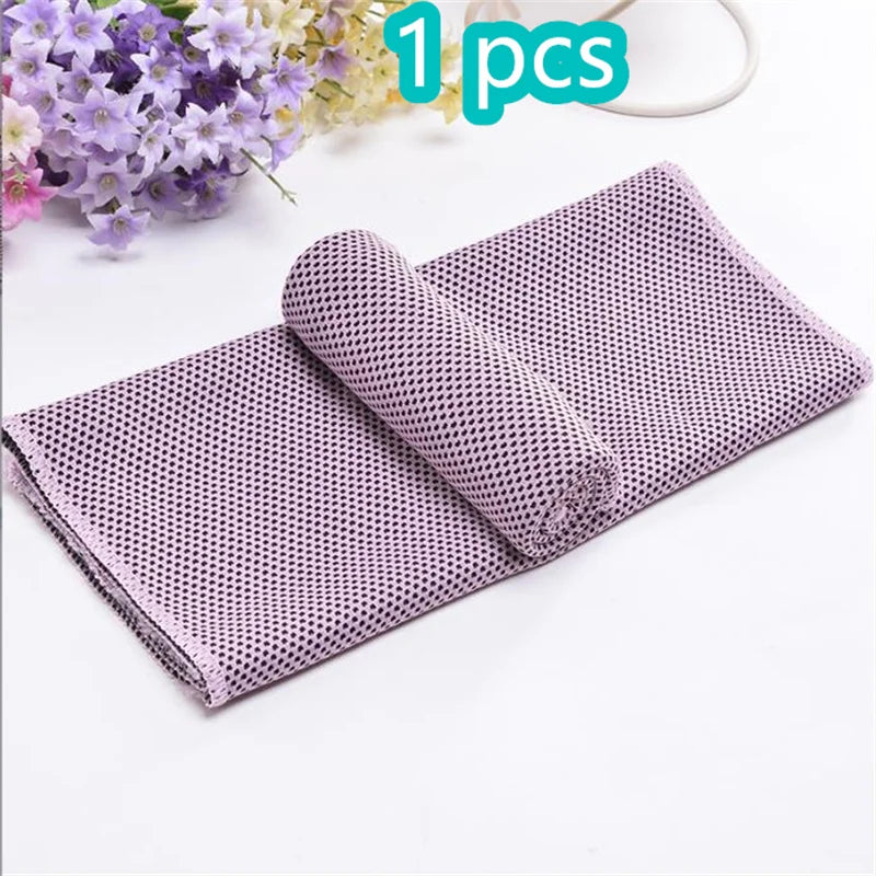 1-10 pcs Cooling Towel Instant Relief Microfiber Cool Towels Chilling Neck Wrap Ice Cold Rags Sports Fitness Camping Cycling
