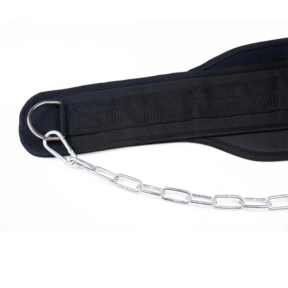 APWIKOGER Weightlifting Dip Belt With Chain Neoprene Back Support