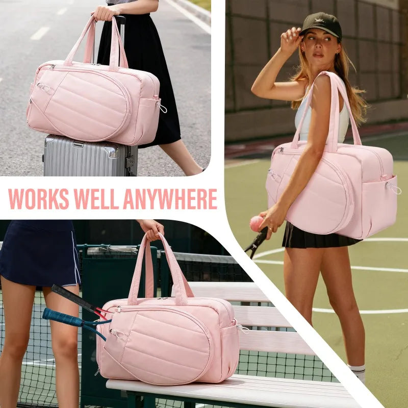 Tennis Gym Bag for Women Tennis Backpack Holds 2 Rackets with Shoe Compartment Gym Backpacks for Work Gym Bag for Women
