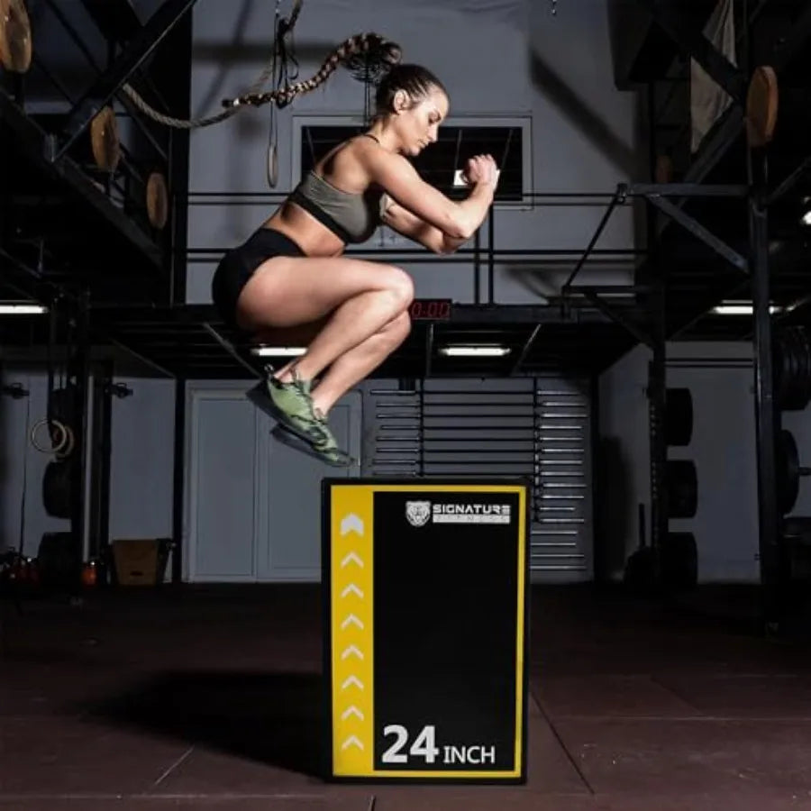 Home gym plyometric training foam plyo box jump box: anti-slip durable lightweight 350lb capacity multiple colors