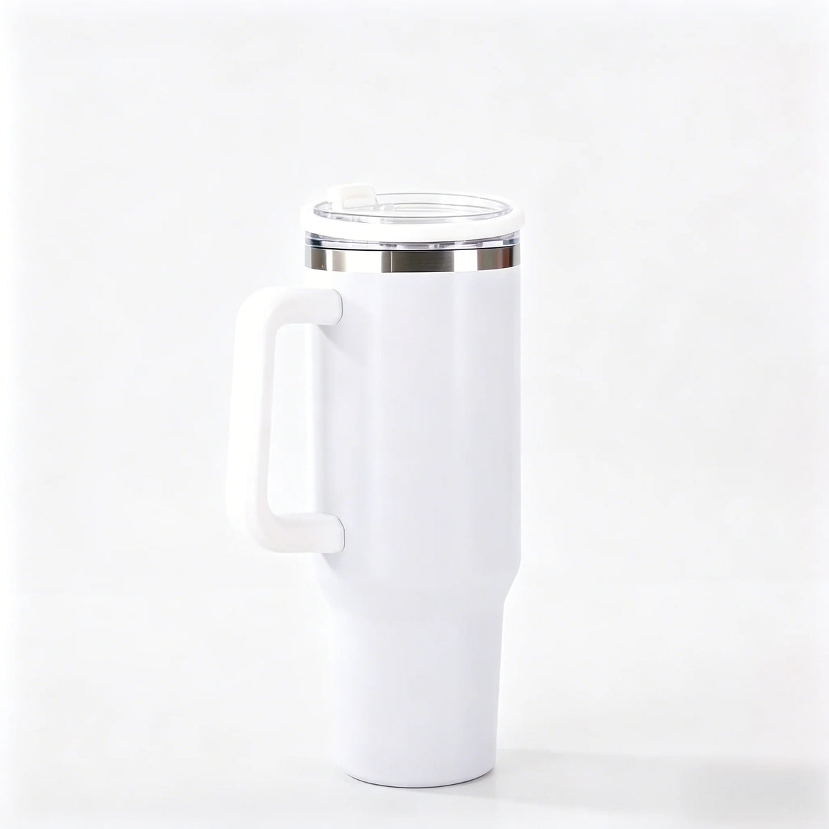 Double Wall Insulated Stainless Steel Tumbler With Handle And Straw