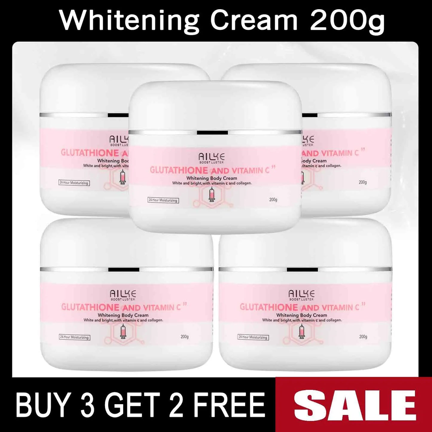 AILKE Whitening Glutathione Vitamin C Facial Lotion Moisturizer