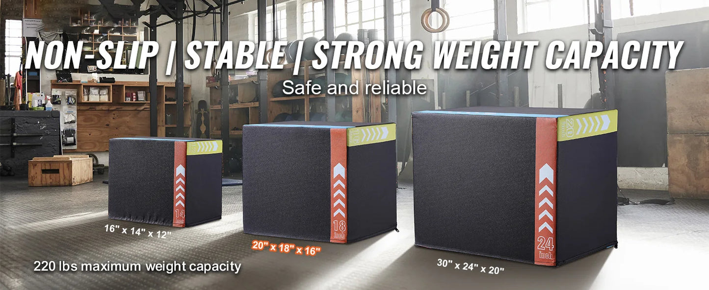 Premium Cotton Plyometric Jump Box For Home Fitness Training