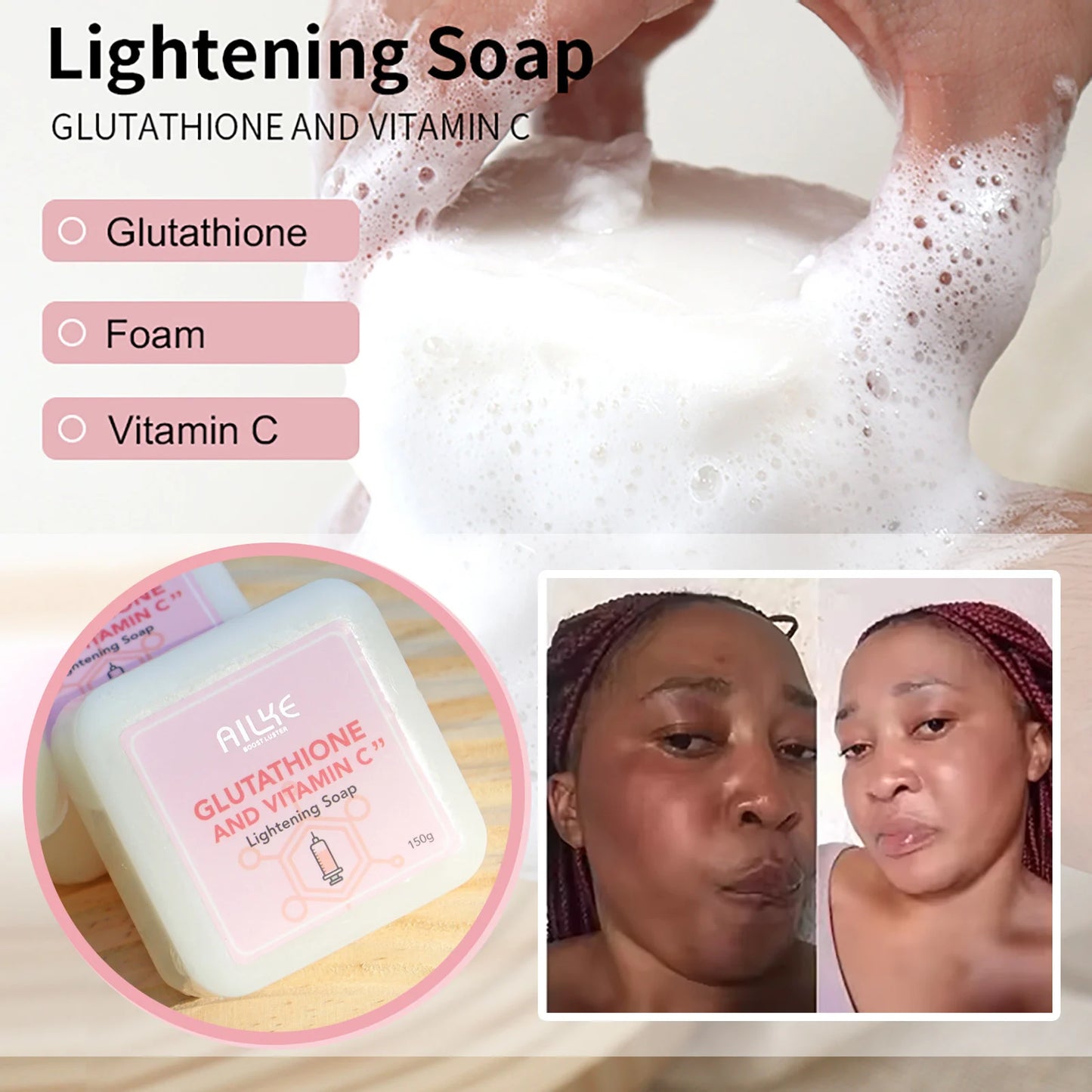 AILKE Whitening Glutathione Vitamin C Facial Lotion Moisturizer