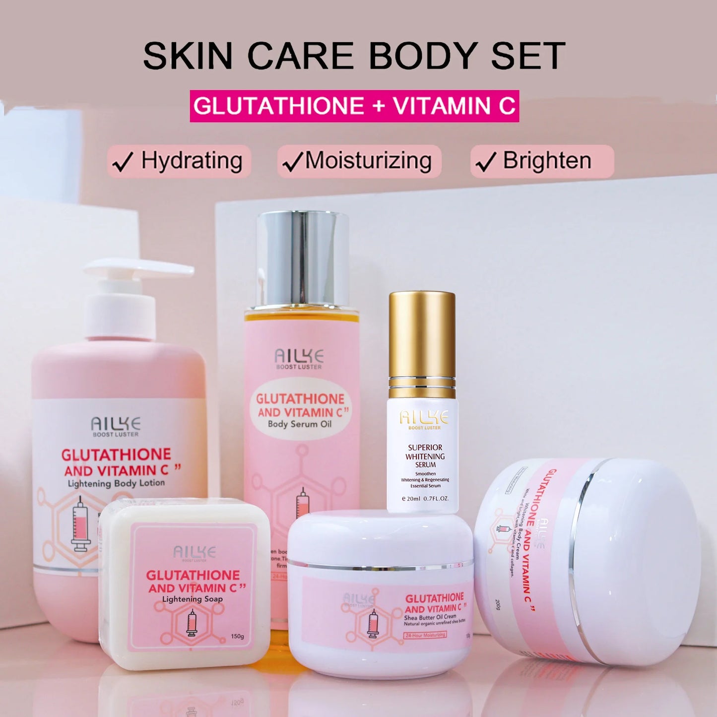 AILKE Whitening Glutathione Vitamin C Facial Lotion Moisturizer