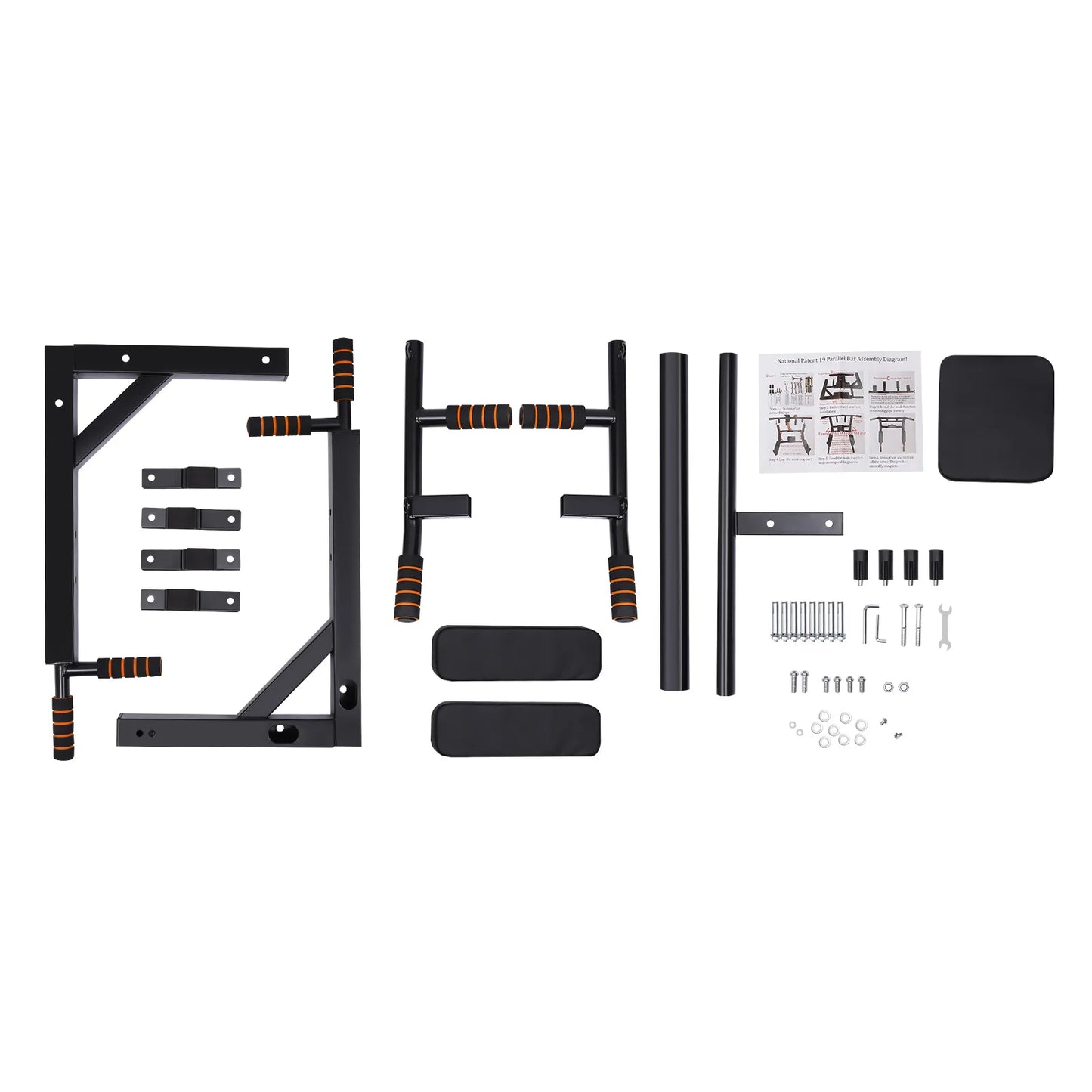 200kg Multifunctional Wall Pull-up Fitness Equipment,Indoor Dip Stand,Horizontal Bar,Training Equipment for Home Gym Workout