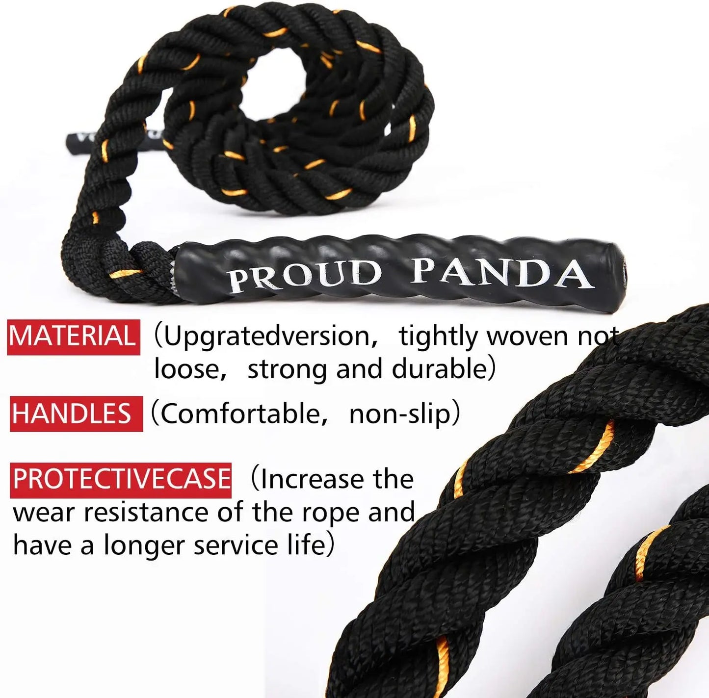 2LB/3LB/5LB Heavy Jump Rope for Fitness, Weighted Skipping Rope for Total Body Workout, Strength Training