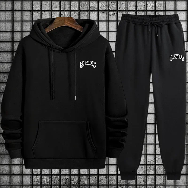 2025 Hot Sale Men's Tracksuit Hoodie + Pants 2pcs Set Urban Casual Fashion Sportswear Male Autumn Winter Daily Sporty Outfits