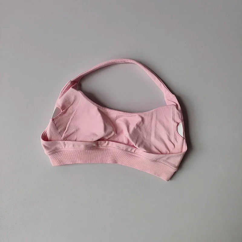 Shockproof Seamless Sexy Padded Athletic Sport Bra Women Backless Workout Gym Anti-Shock Yoga Crop Top Fitness Bra Suits